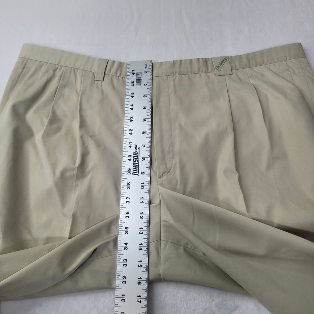 VTG Burberrys Leisure Men's Beige Pleated Chino Pants Talla 60 US Size 44x27 - Picture 7 of 11